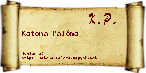 Katona Palóma névjegykártya